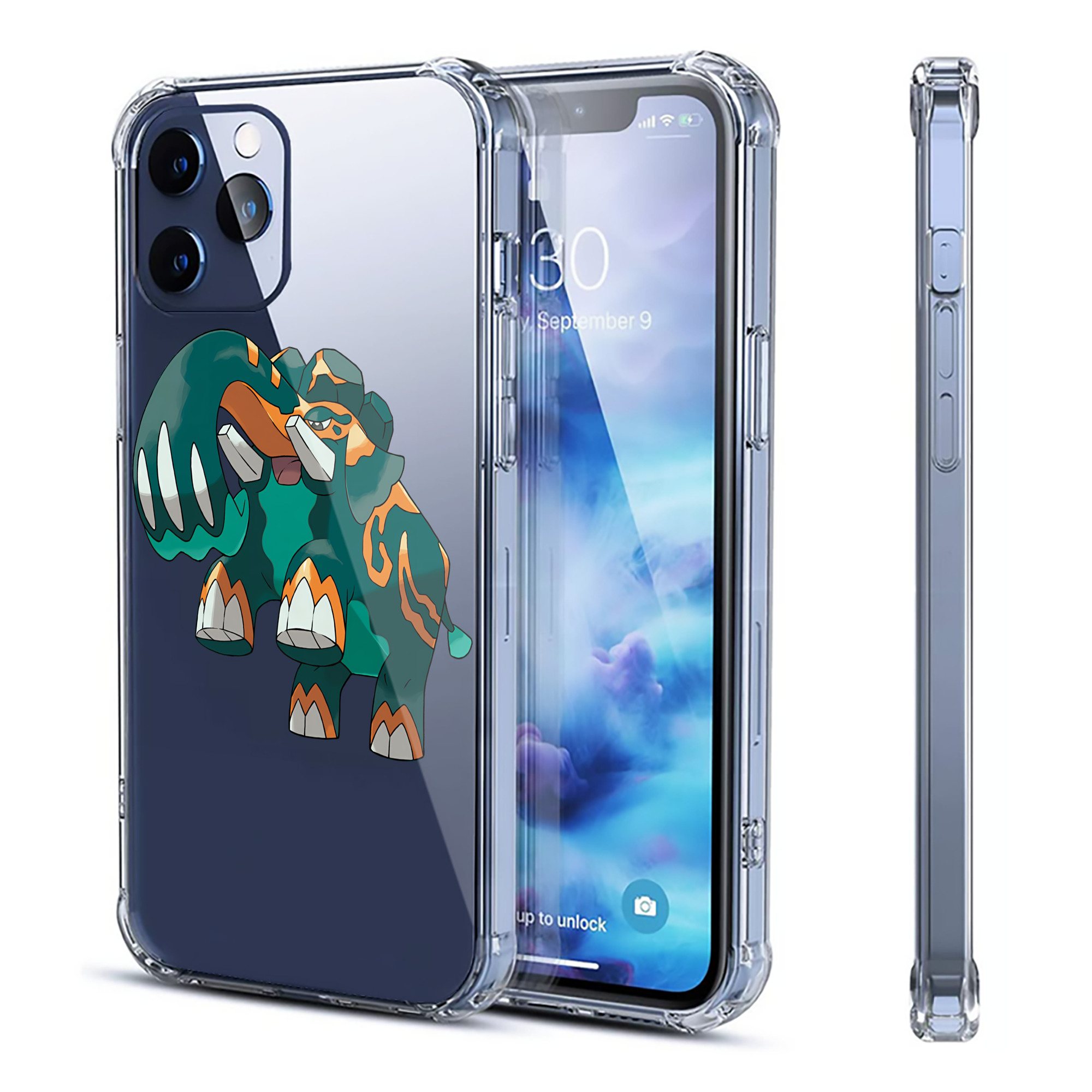 （画像用） ポケットモンスター Pokémon 【iPhone 12シリーズ対応】透明スマホケース（クリアソフトケース）